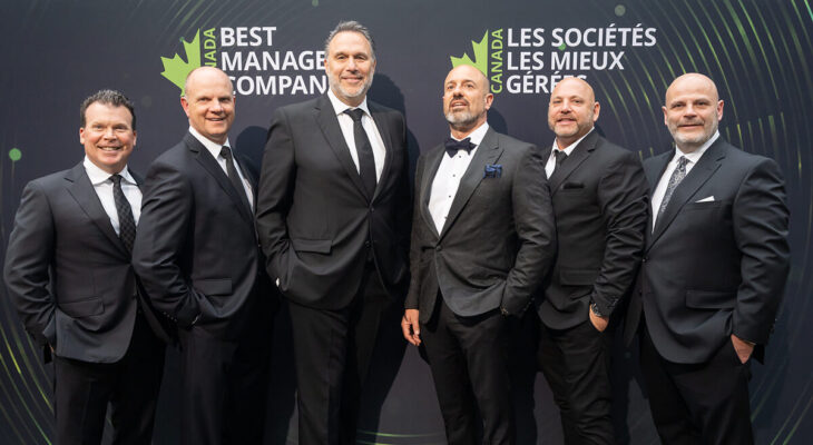 Group Accepting Best Managed Companies Award